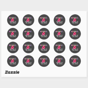 Met pensioen...Tot ziens op het strand Ronde Sticker