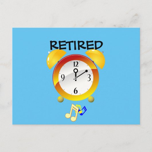 Met pensioen, Wekker, Briefkaart (Voorkant)