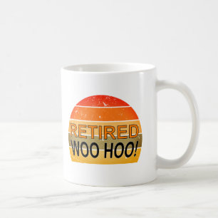 Met Pensioen Woo Hoo Met Vintage Zonsondergang Koffiemok