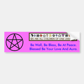 Met pentagram omgeven bumpersticker