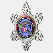 Met PHSCC bestelde korps Tin Sneeuwvlok Ornament (Rechts)