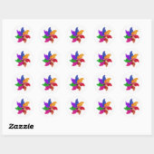met pinwheels ronde sticker (Vel)
