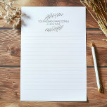 Met plant bekleed notitieblok met potlood<br><div class="desc">bladeren en met plant bekleed notitieblok Dit potlood met een plant bekleed notitieblok is een perfecte manier om dingen leuk te houden. Met een gelijkzijdig bekleed notitiepapier in een lichtgrijze kleur met  potloodgetekende bladeren en ruimte om uw eigen bericht,  naam of details toe te voegen.</div>