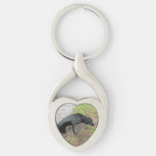 met platte beklede rugleuning, nat sleutelhanger (Voorkant)
