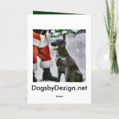 Met platte dekking kerstcadeaus voor wederkerighei feestdagen kaart (Achterkant)