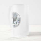 Met platte dekking kerstcadeaus voor wederkerighei matglas bierpul (Voorkant links)