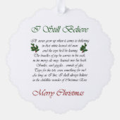 Met platte dekking kerstcadeaus voor wederkerighei ornament kaart (Achterkant)