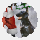 Met platte dekking kerstcadeaus voor wederkerighei ornament kaart (Voorkant)