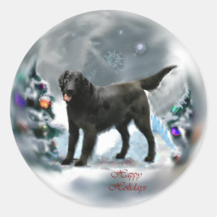 Met platte dekking kerstcadeaus voor wederkerighei ronde sticker