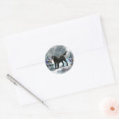 Met platte dekking kerstcadeaus voor wederkerighei ronde sticker (Envelop)