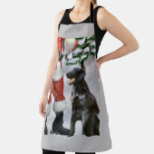 Met platte dekking kerstcadeaus voor wederkerighei schort (Insitu)