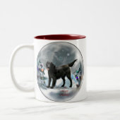 Met platte dekking kerstcadeaus voor wederkerighei tweekleurige koffiemok (Links)