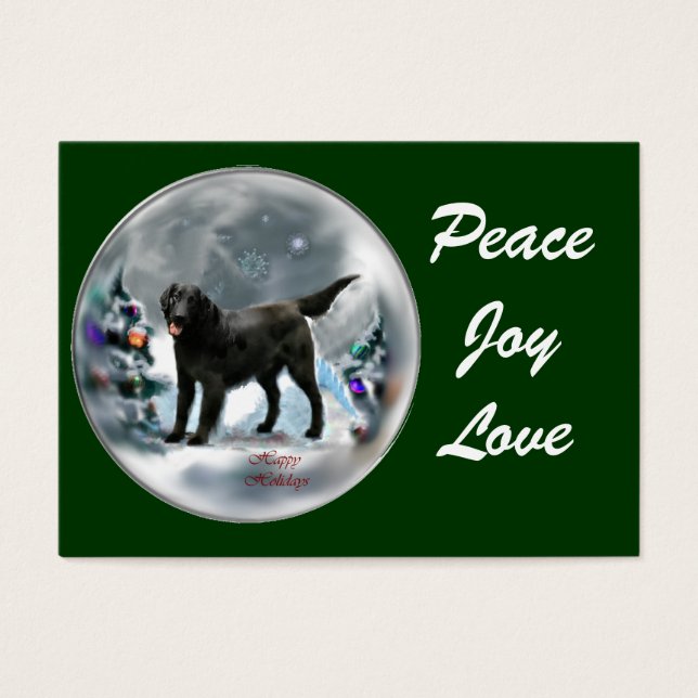 Met platte dekking kerstcadeaus voor wederkerighei visitekaartjes (Voorkant)