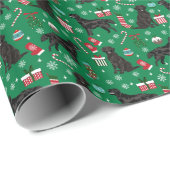 Met platte laag omhulde kersthond cadeaupapier (Rol Hoek)