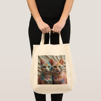Met Poezen Geschilderd – Artistieke Katten Tote Ba Bag