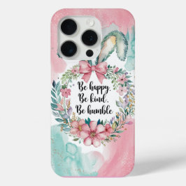 met positiviteit gevulde telefoonhoesjes iPhone 15 pro case