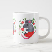Met potlood getekende muis grote koffiekop (Rechts)