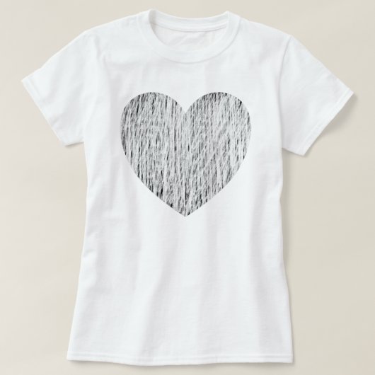 Met potlood ingevuld - Wit over zwart T-shirt (Design voorkant)