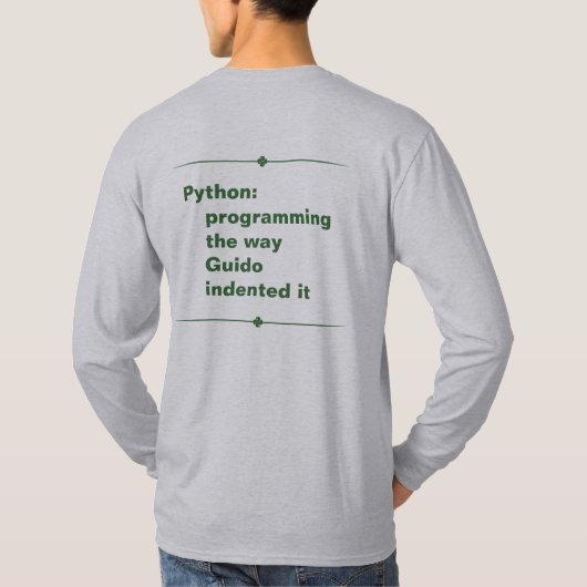 met python t-shirt (Achterkant)