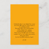 🌻Met QR code bruiloft website Informatiekaartje (Achterkant)
