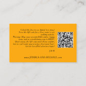 🌻Met QR code bruiloft website Visitekaartje (Achterkant)
