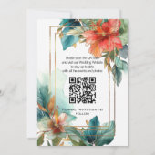 Met QR-code Hibiscus Serenade Paradise Save The Date (Achterkant)
