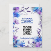 💍 met QR-code Korenbloemen en Lavendel Elegance Save The Date (Achterkant)