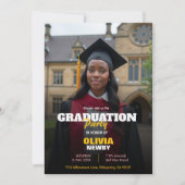 🎓Met QR-code Modern eindexamenfeest Kaart (Voorkant)