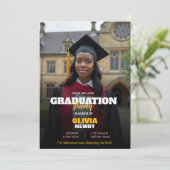 🎓Met QR-code Modern eindexamenfeest Kaart (Staand voorkant)