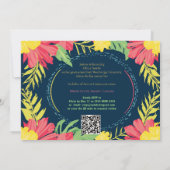 🎓Met QR code Tropische Grad Bloem Kaart (Achterkant)