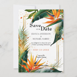 Met QR-code Vogels van het Paradijs Bliss Save The Date