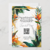 Met QR-code Vogels van het Paradijs Bliss Save The Date (Achterkant)