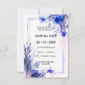 Met QR code💙korenbloem Reverie Save The Date (Voorkant)