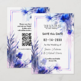 Met QR code💙korenbloem Reverie Save The Date