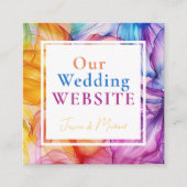 ❤️Met QR + WebSite-adres etherische bloei Informatiekaartje (Voorkant)