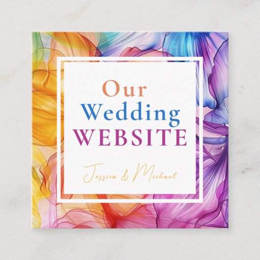 ❤️Met QR + WebSite-adres etherische bloei Informatiekaartje (Voorkant)