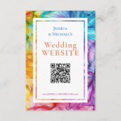 ❤️Met QR + WebSite-adres etherische bloei Informatiekaartje (Voorkant)
