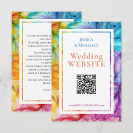 ❤️Met QR + WebSite-adres etherische bloei Informatiekaartje