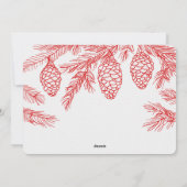 Met Red Pines kerstfoto Feestdagenkaart (Achterkant)