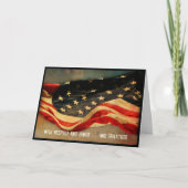 Met respect, eer - Dank u Veterans Day Kaart (Voorkant)