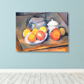 Met riem beklede vaas canvas afdruk (Insitu (Houten vloer))