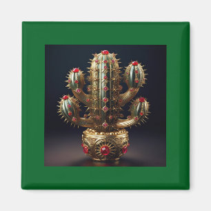 Met Robijnen Bezet Saguaro Magneet