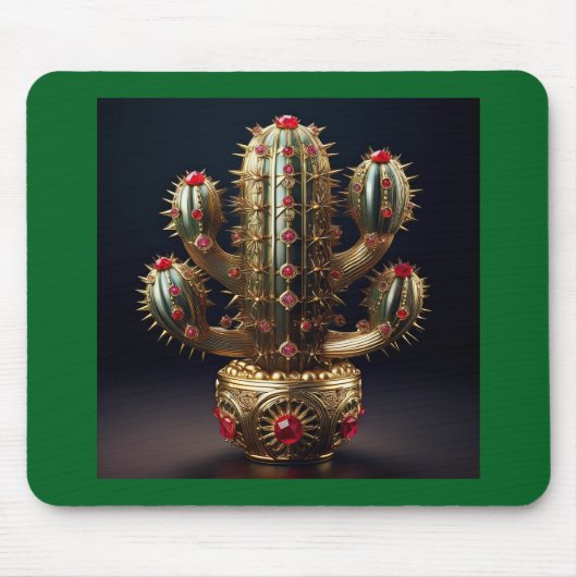 Met Robijnen Bezet Saguaro Muismat (Voorkant)