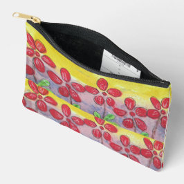 met rode bloemen etui