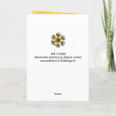 MET RODE RIBBON IN GOUDE SPARKLEN FEESTDAGEN KAART (Achterkant)