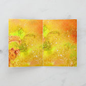 MET RODE RIBBON IN GOUDE SPARKLEN FEESTDAGEN KAART (Binnen)