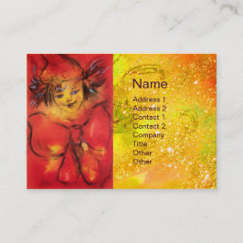 MET RODE RIBBON IN GOUDE SPARKLEN VISITEKAARTJE