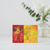 MET RODE RIBBON IN GOUDE SPARKLEN VISITEKAARTJE (Staand voorkant)