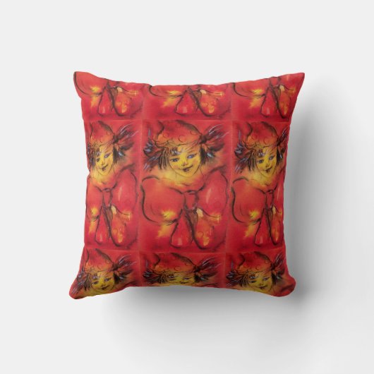 MET RODE RIBBON / Venetiaanse Masquerade Kussen (Achterkant)