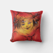 MET RODE RIBBON / Venetiaanse Masquerade Kussen (Voorkant)